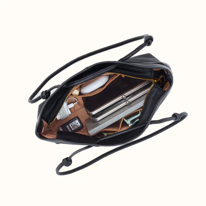 Hobo Fashion Softie Tote - Pebbled Leather | Black