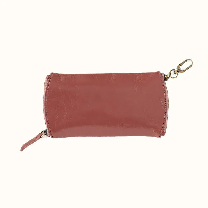 Hobo Fashion Spark Double Eyeglass Case - Polished Leather | Rosewood