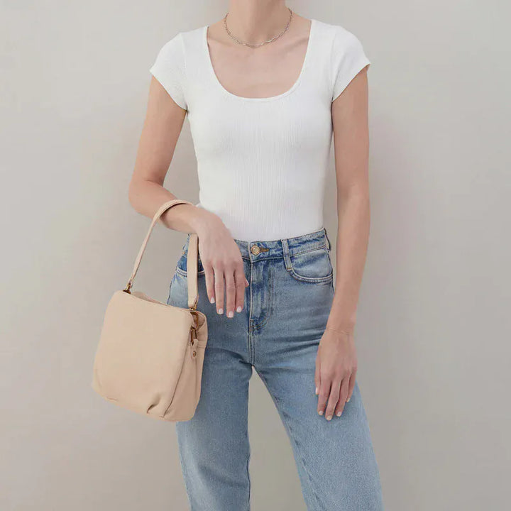 Hobo Fashion Starr Convertible Shoulder Bag - Pebbled Leather | Stonewash