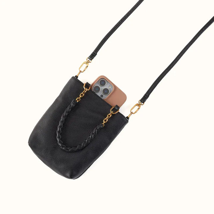 Hobo Fashion Tennessee Mini Bag - Pebbled Leather | Black