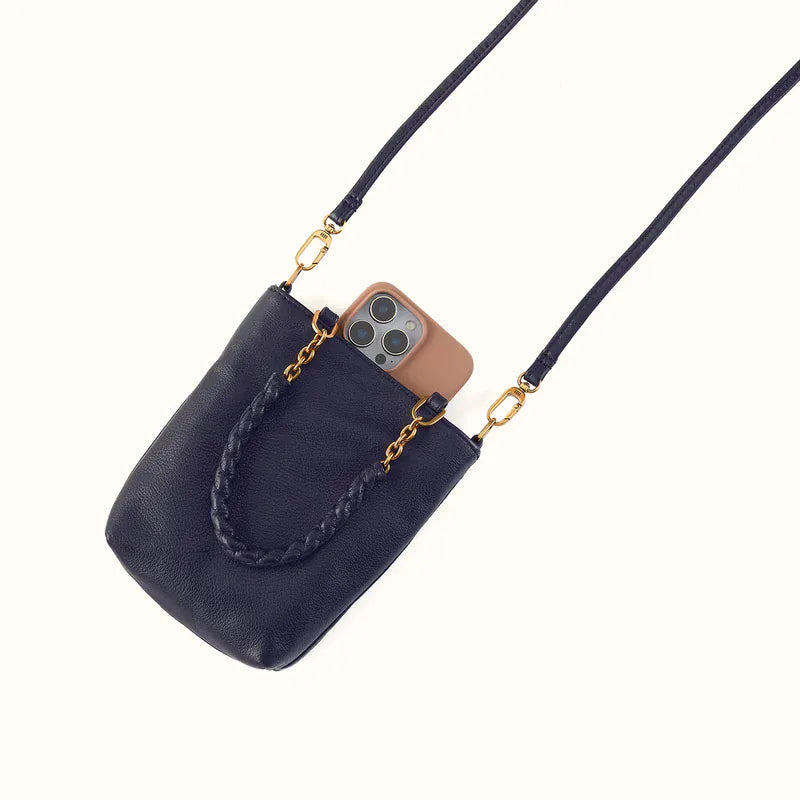 Hobo Fashion Tennessee Mini Bag - Pebbled Leather | Ink Navy