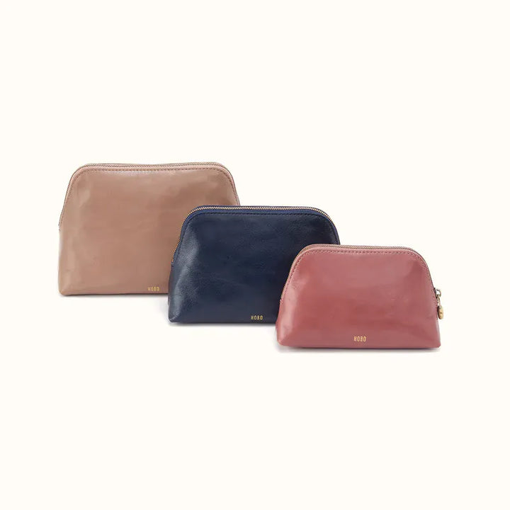Hobo Fashion Tri-Pouch - Polished Leather