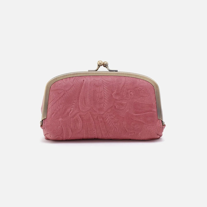 Hobo Pouch Save Face Frame Pouch - Mauve Tooled Emboss