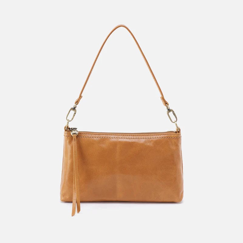 Hobo Purse Darcy Crossbody in Metallic Leather - Natural