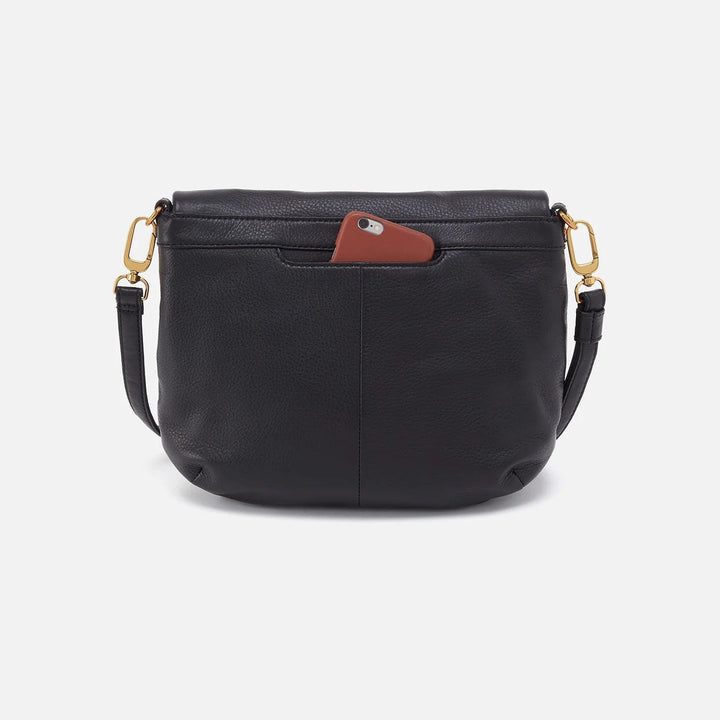 Hobo Purse Fern Foldover Messenger - Black