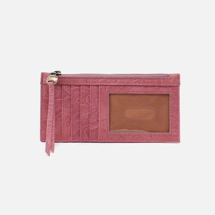 Hobo Wallet Carte Card Case - Mauve Tooled Emboss