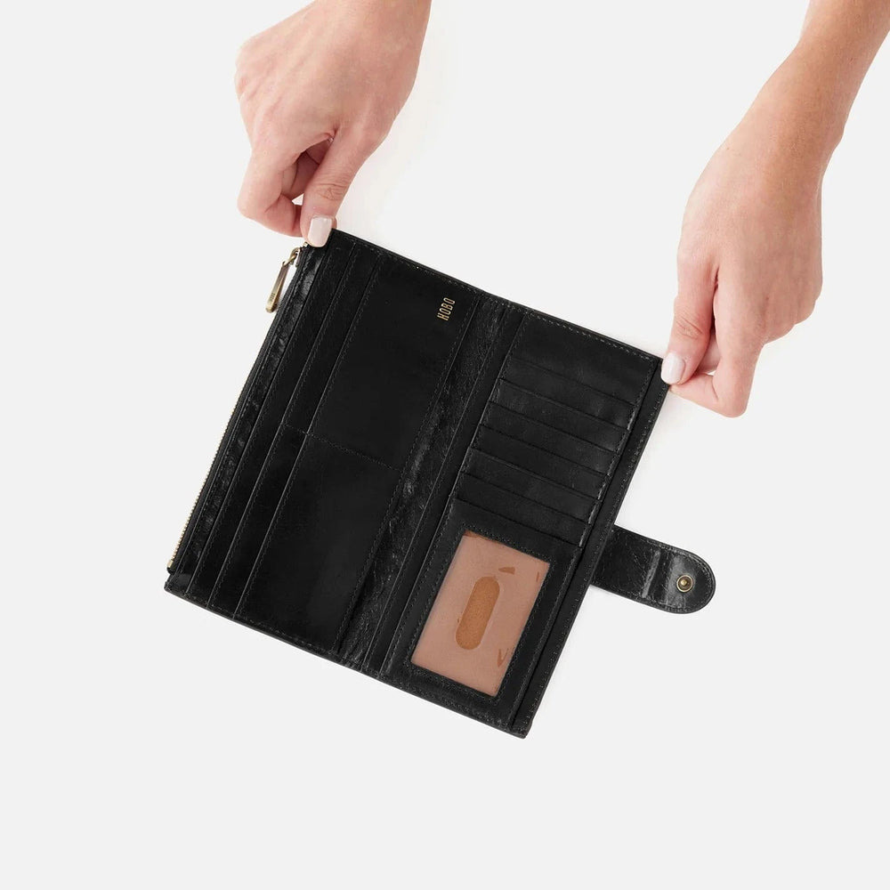 Hobo Wallet Dunn Continental Wallet - Black