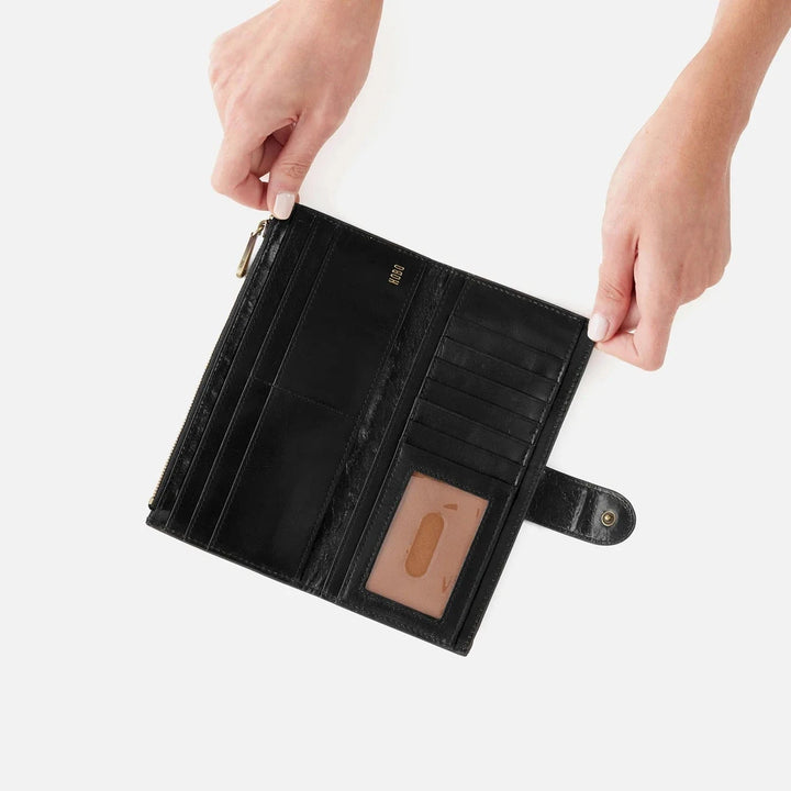 Hobo Wallet Dunn Continental Wallet - Black