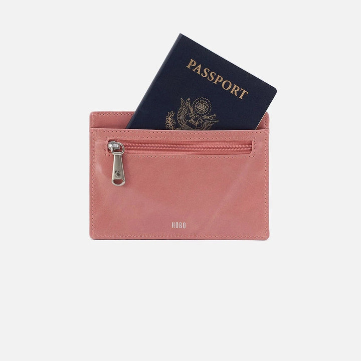 Hobo Wallet Euro Slide Card Case - Rose