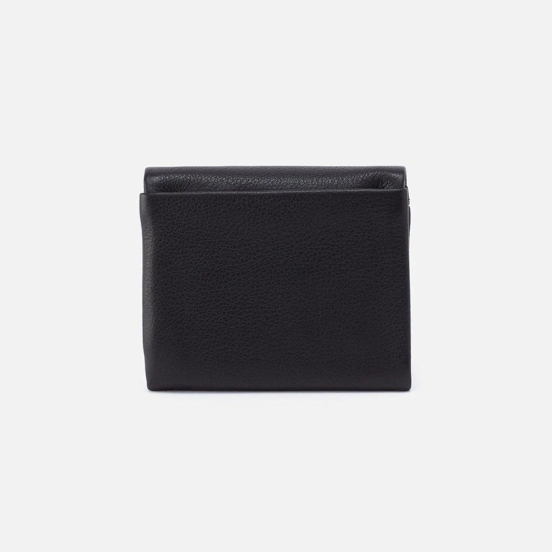 Hobo Wallet Fern Medium Trifold Wallet - Black