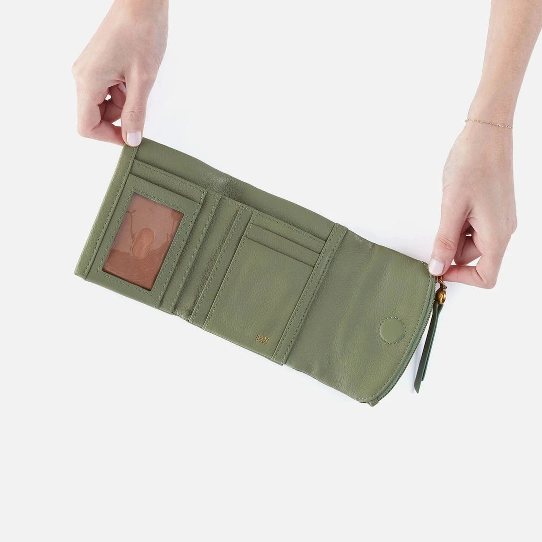 Hobo Wallet Fern Medium Trifold Wallet - Watercress