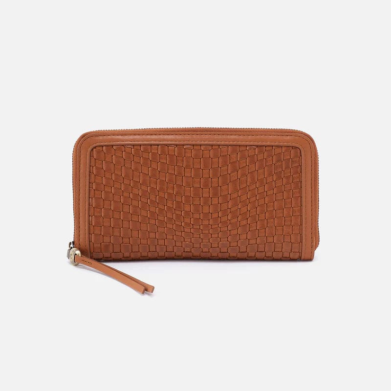 Hobo Wallet Nila Large Zip Around Continental Wallet - Wheat