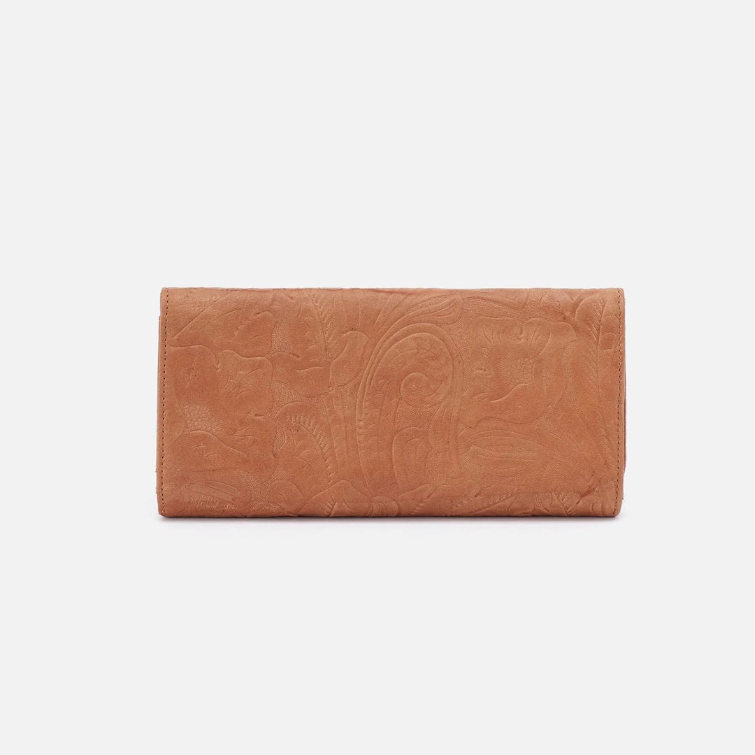 Hobo Wallet Rachel Continental Wallet - Saddle Tooled Emboss