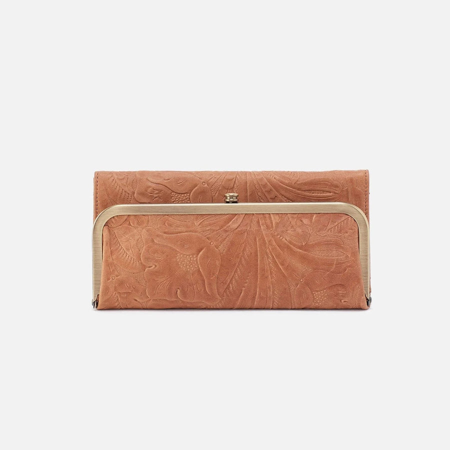 Hobo Wallet Rachel Continental Wallet - Saddle Tooled Emboss