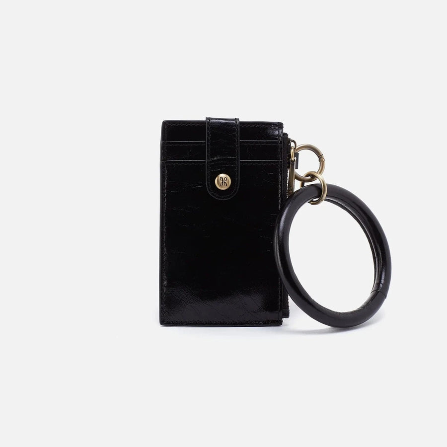 Hobo Wallet Ring Credit Card Wristlet - Black