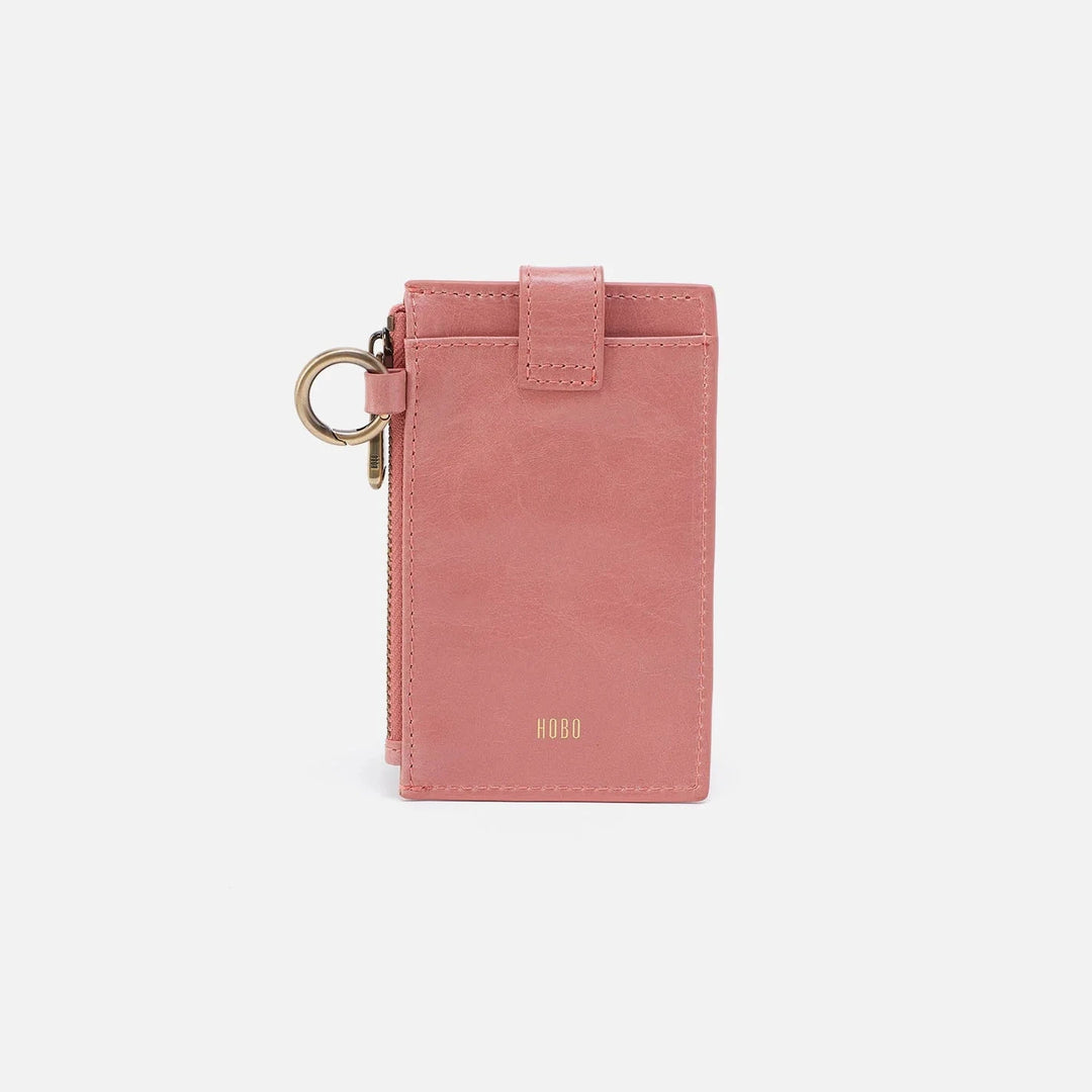 Hobo Wallet Ring Credit Card Wristlet - Rose