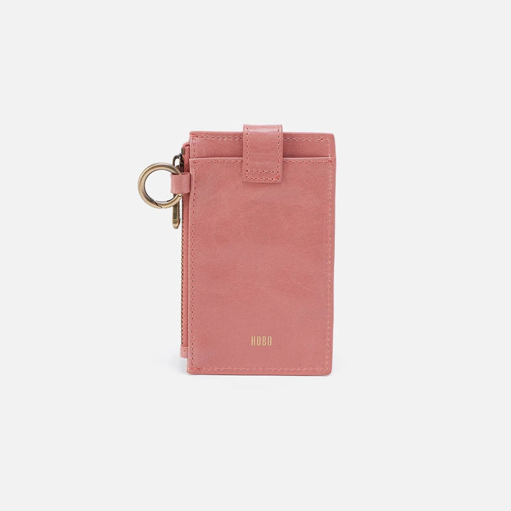 Hobo Wallet Ring Credit Card Wristlet - Rose