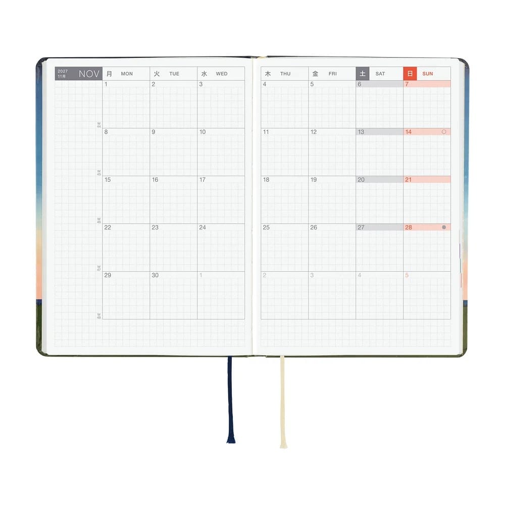 Hobonichi Paper Default Hobonichi Techo 2027 A5 HON Planner | Hiroko Kubota: String Telephone Until the Moon is Full