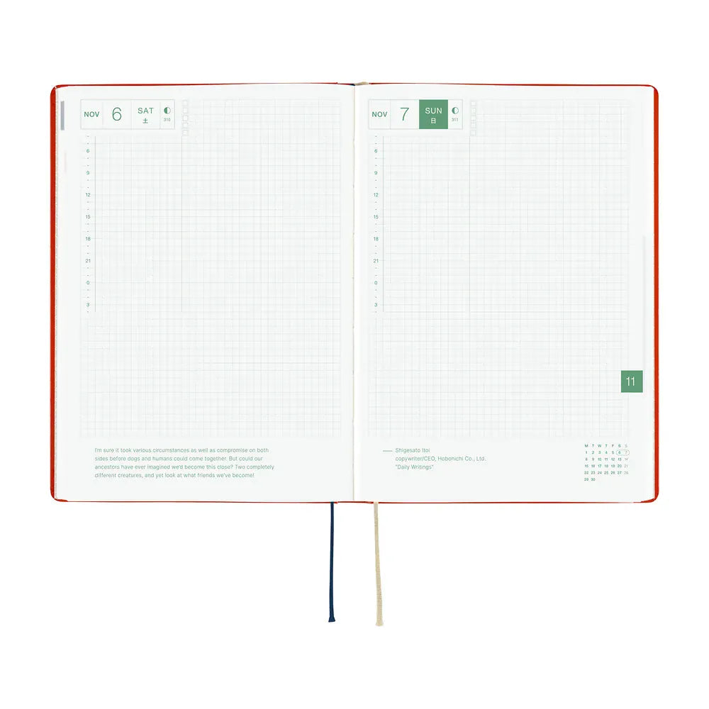 Hobonichi Paper Default Hobonichi Techo 2027 A5 HON Planner | Yumi Kitagishi: White Cat and Rabbit&