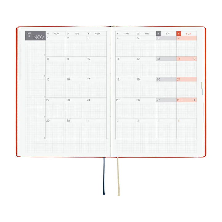 Hobonichi Paper Default Hobonichi Techo 2027 A5 HON Planner | Yumi Kitagishi: White Cat and Rabbit&