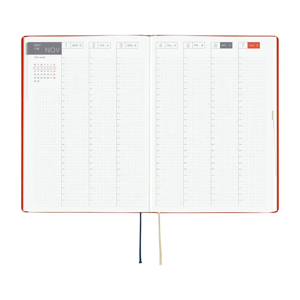 Hobonichi Paper Default Hobonichi Techo 2027 A5 HON Planner | Yumi Kitagishi: White Cat and Rabbit&