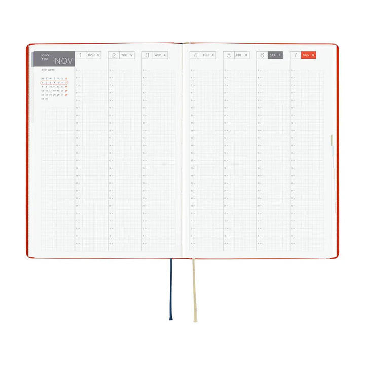 Hobonichi Paper Default Hobonichi Techo 2027 A5 HON Planner | Yumi Kitagishi: White Cat and Rabbit&