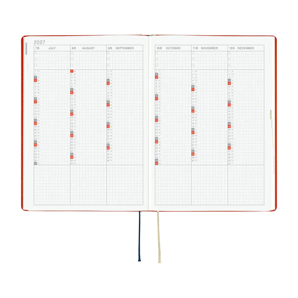 Hobonichi Paper Default Hobonichi Techo 2027 A5 HON Planner | Yumi Kitagishi: White Cat and Rabbit&