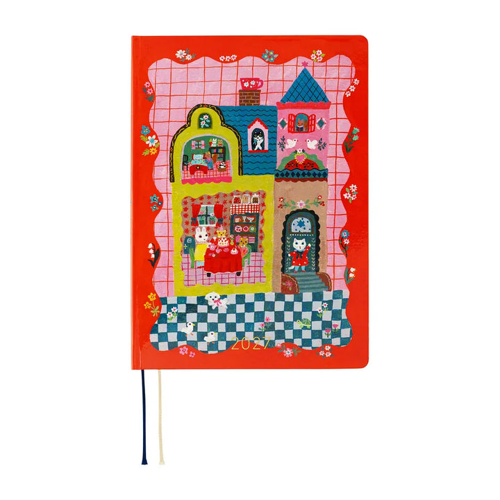 Hobonichi Paper Default Hobonichi Techo 2027 A5 HON Planner | Yumi Kitagishi: White Cat and Rabbit&
