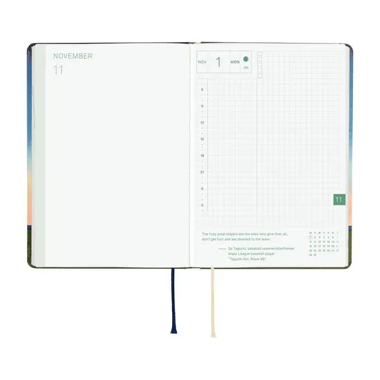 Hobonichi Paper Default Hobonichi Techo 2027 A6 HON Planner | Hiroko Kubota: String Telephone Until the Moon is Full