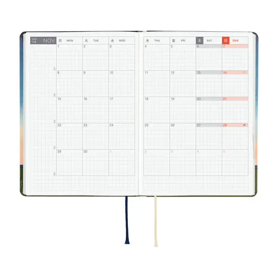 Hobonichi Paper Default Hobonichi Techo 2027 A6 HON Planner | Hiroko Kubota: String Telephone Until the Moon is Full