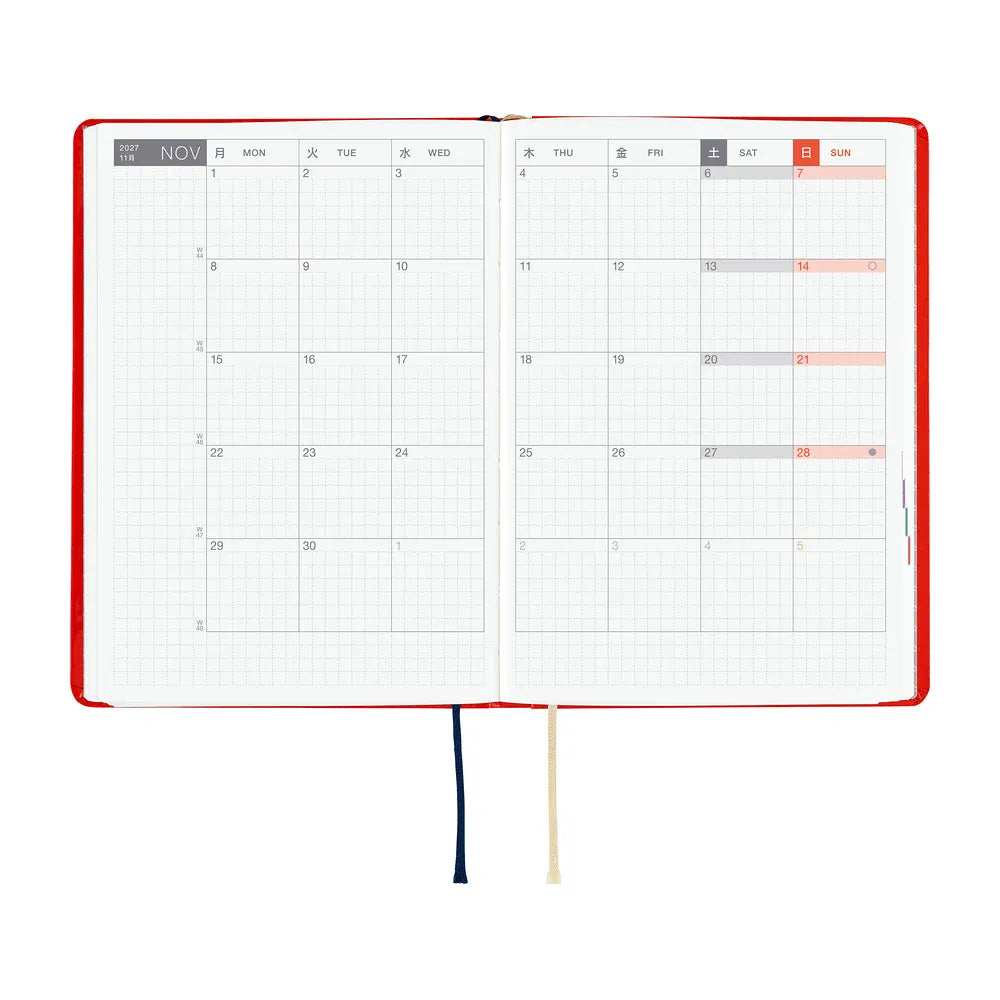 Hobonichi Paper Default Hobonichi Techo 2027 A6 HON Planner | Yumi Kitagishi: White Cat and Rabbit&