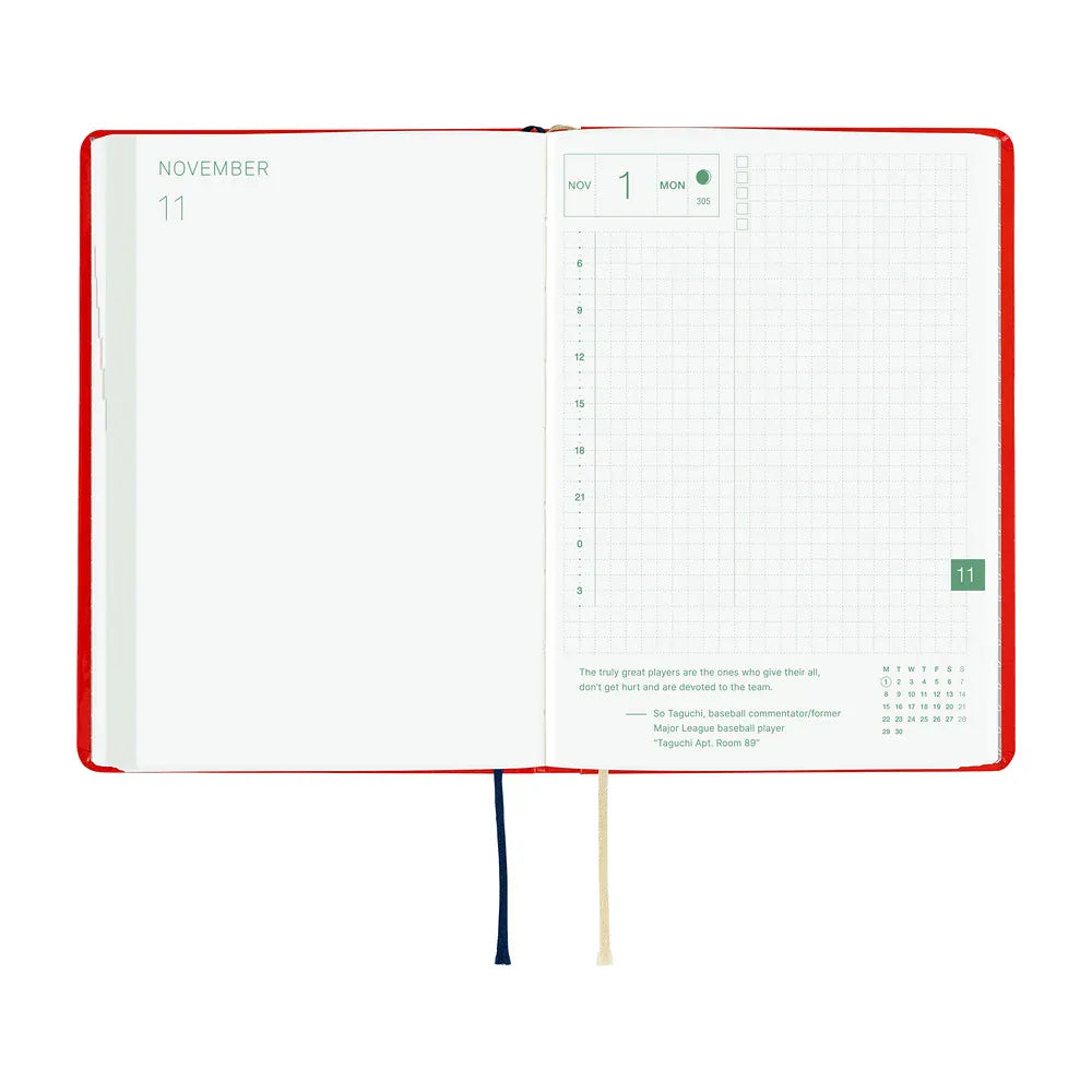 Hobonichi Paper Default Hobonichi Techo 2027 A6 HON Planner | Yumi Kitagishi: White Cat and Rabbit&