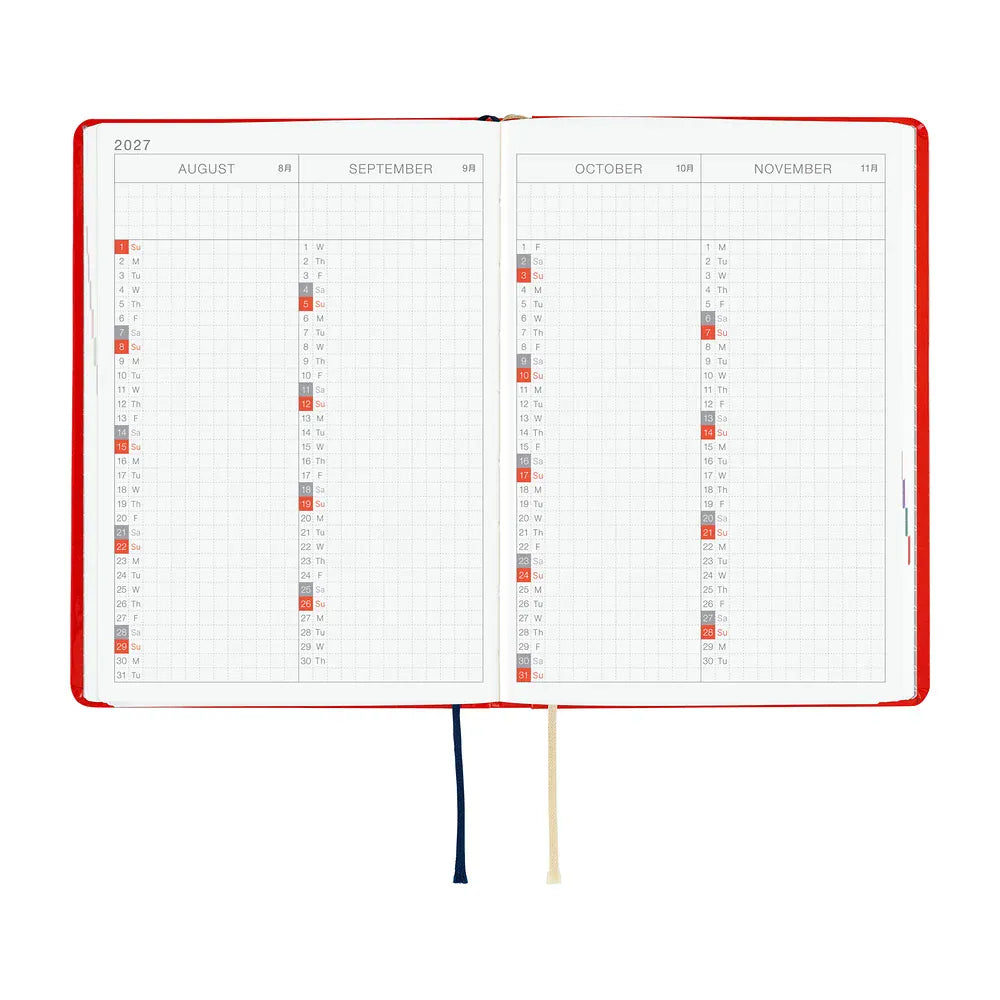 Hobonichi Paper Default Hobonichi Techo 2027 A6 HON Planner | Yumi Kitagishi: White Cat and Rabbit&