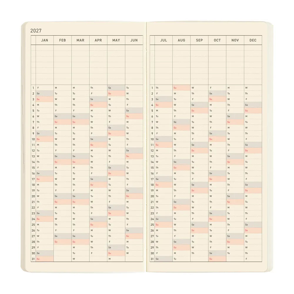 Hobonichi Paper Default Hobonichi Techo 2027 Weeks Mega Planner | Sneaker: Lime Green