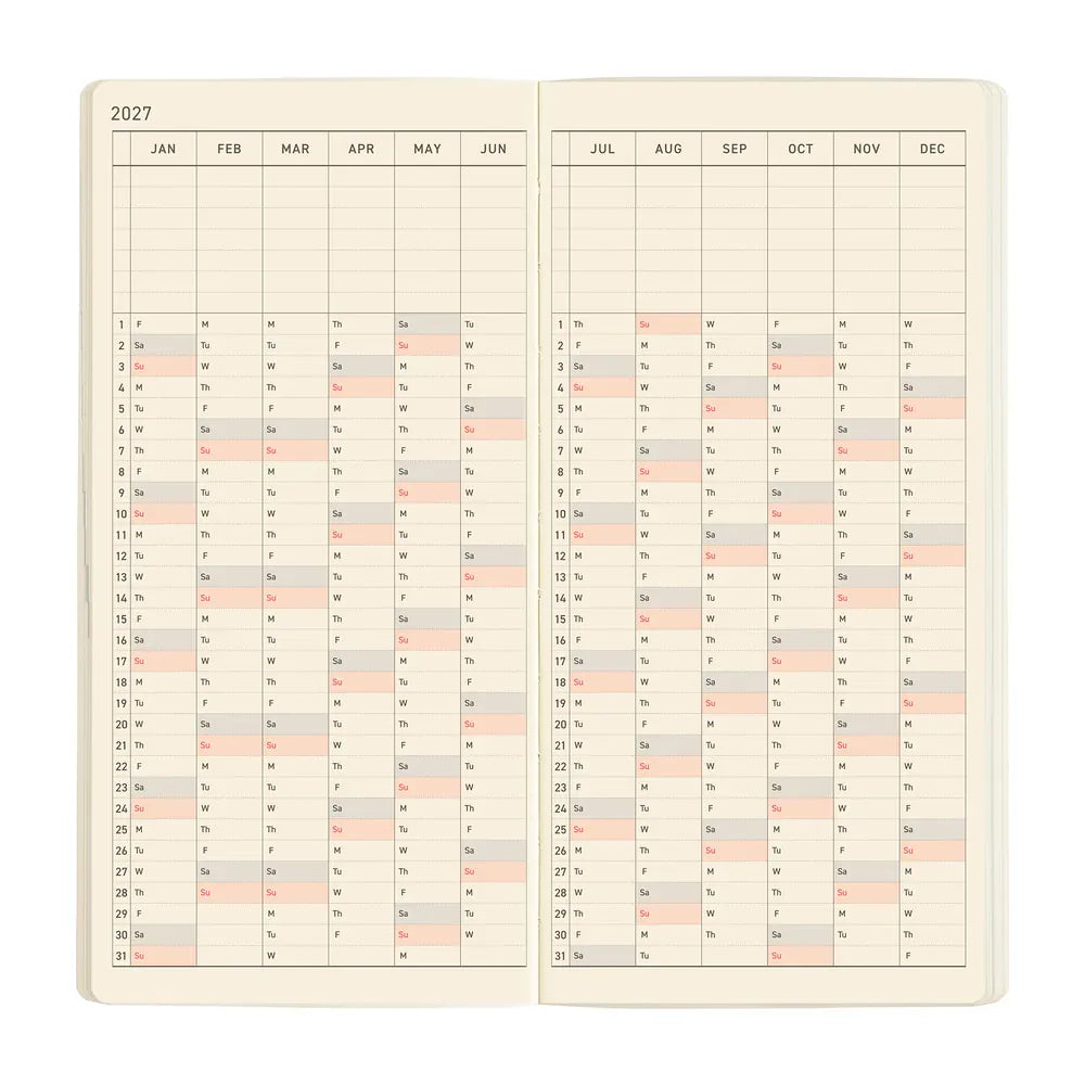 Hobonichi Paper Default Hobonichi Techo 2027 Weeks Mega Planner | Sneaker: Mandarin Orange