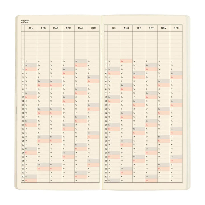 Hobonichi Paper Default Hobonichi Techo 2027 Weeks Mega Planner | Sneaker: Mandarin Orange