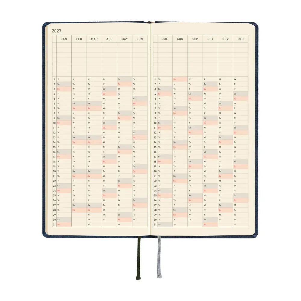 Hobonichi Paper Default Hobonichi Techo 2027 Weeks Planner | Colors: Midnight Blue