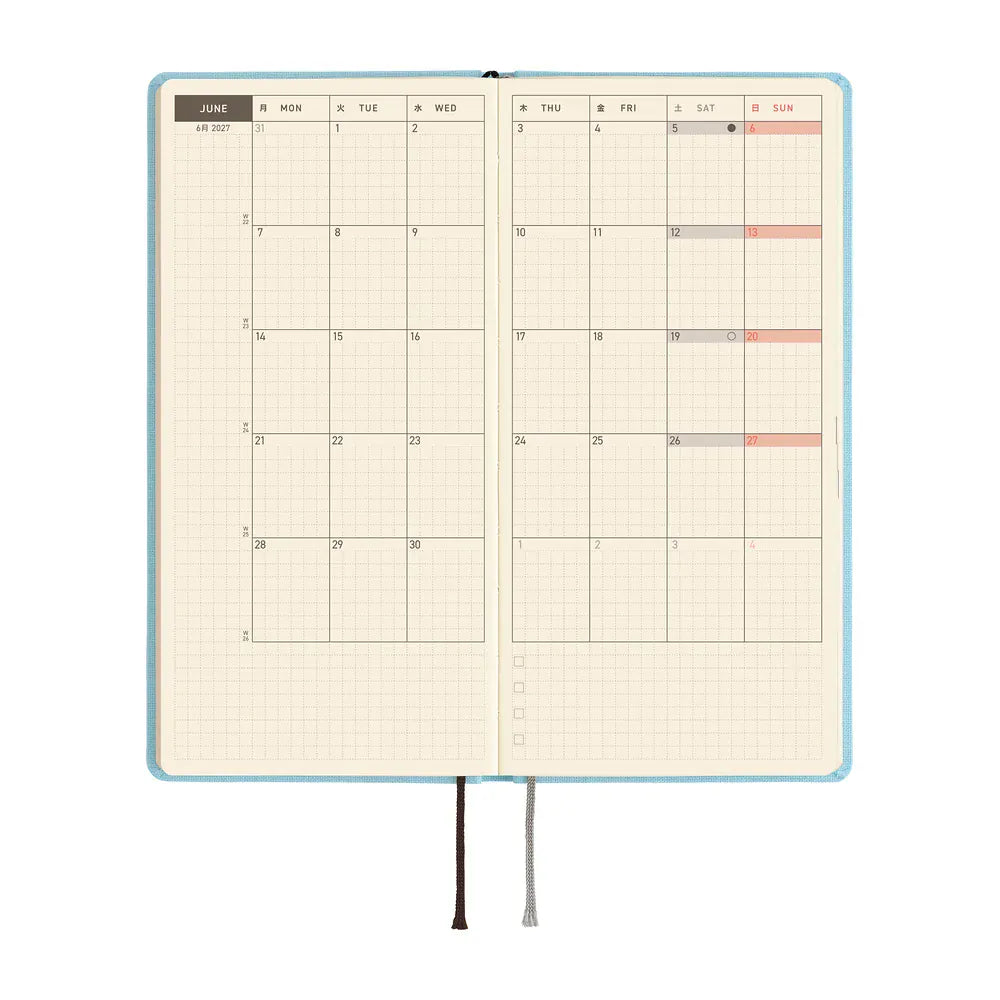 Hobonichi Paper Default Hobonichi Techo 2027 Weeks Planner | Colors: Sea Glass