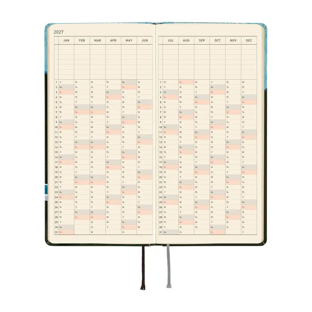 Hobonichi Paper Default Hobonichi Techo 2027 Weeks Planner | Hiroko Kubota: Meteor Shower in the Light Blue Forest