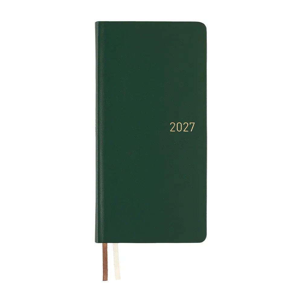 Hobonichi Paper Default Hobonichi Techo 2027 Weeks Planner | Leather: Forest Green