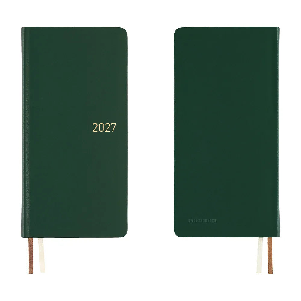 Hobonichi Paper Default Hobonichi Techo 2027 Weeks Planner | Leather: Forest Green