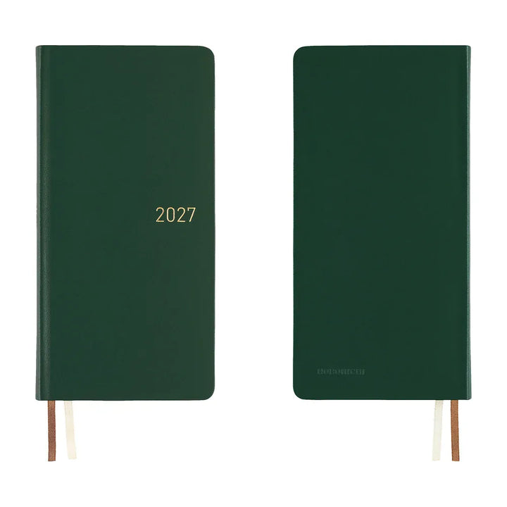 Hobonichi Paper Default Hobonichi Techo 2027 Weeks Planner | Leather: Forest Green