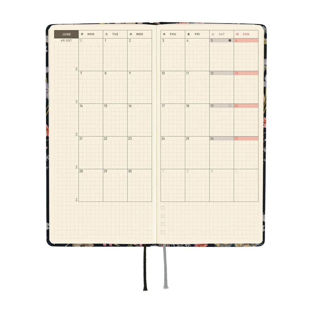 Hobonichi Paper Default Hobonichi Techo 2027 Weeks Planner | Liberty Fabrics: Floral Remedy