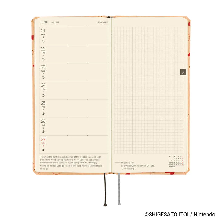 Hobonichi Paper Default Hobonichi Techo 2027 Weeks Planner | MOTHER: Mr. Saturn Pattern