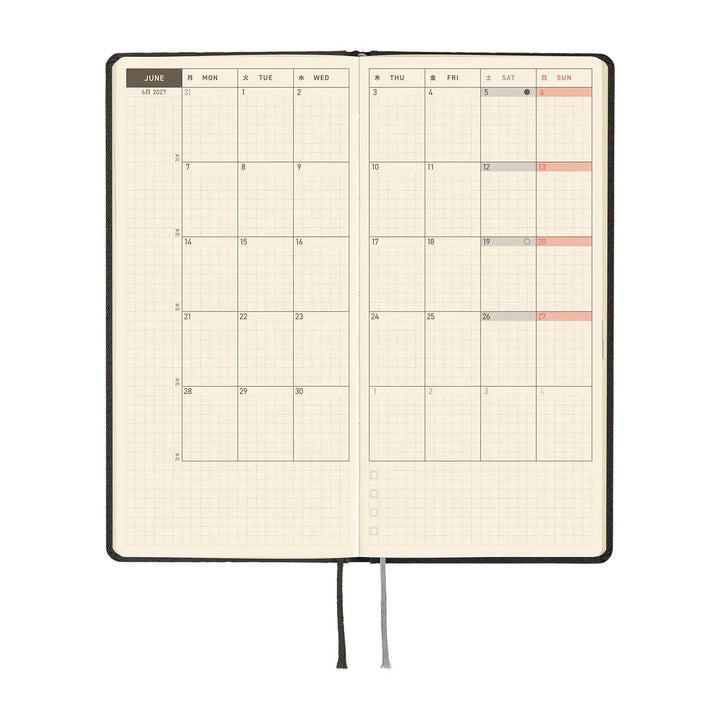 Hobonichi Paper Default Hobonichi Techo 2027 Weeks Planner | Paper Series: Black Argyle