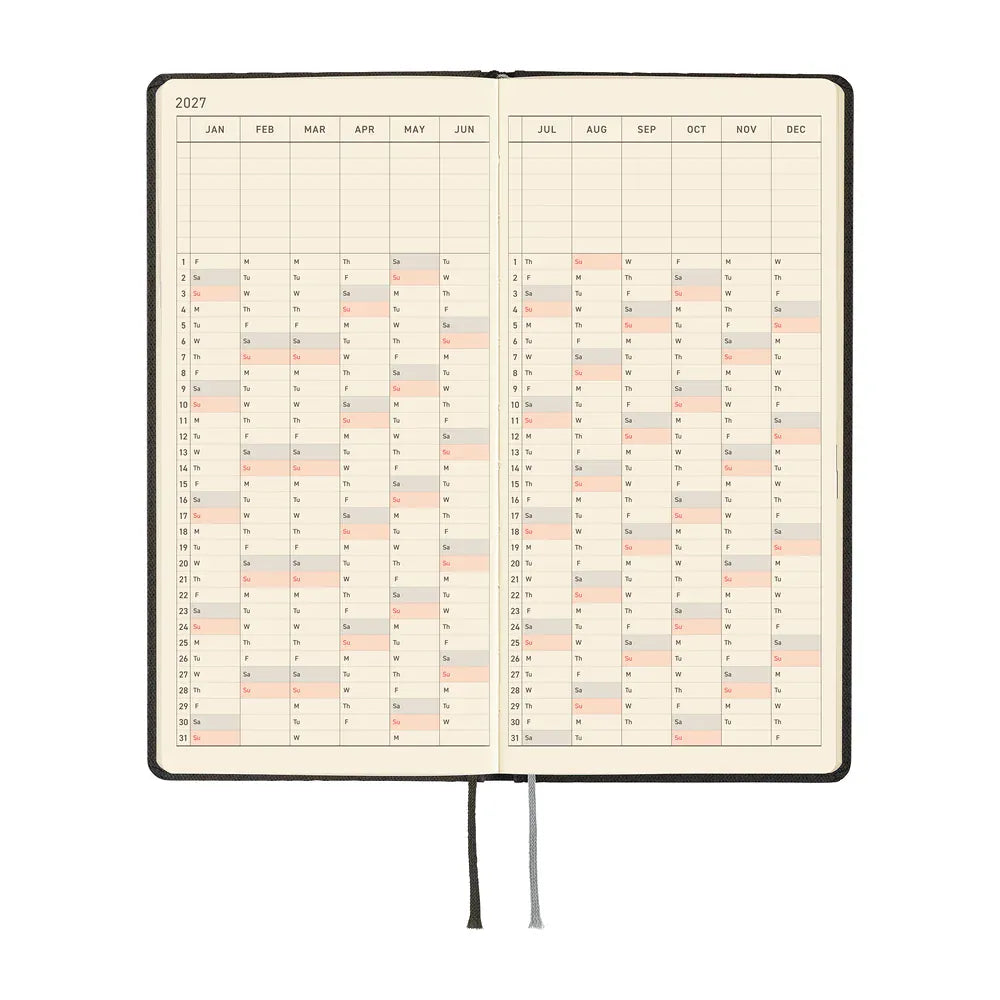 Hobonichi Paper Default Hobonichi Techo 2027 Weeks Planner | Paper Series: Black Argyle