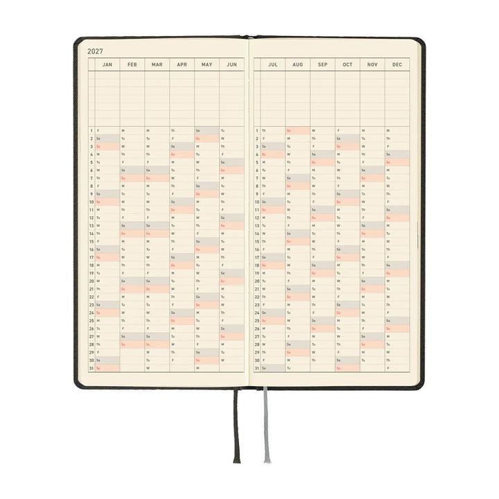 Hobonichi Paper Default Hobonichi Techo 2027 Weeks Planner | Paper Series: Black Argyle