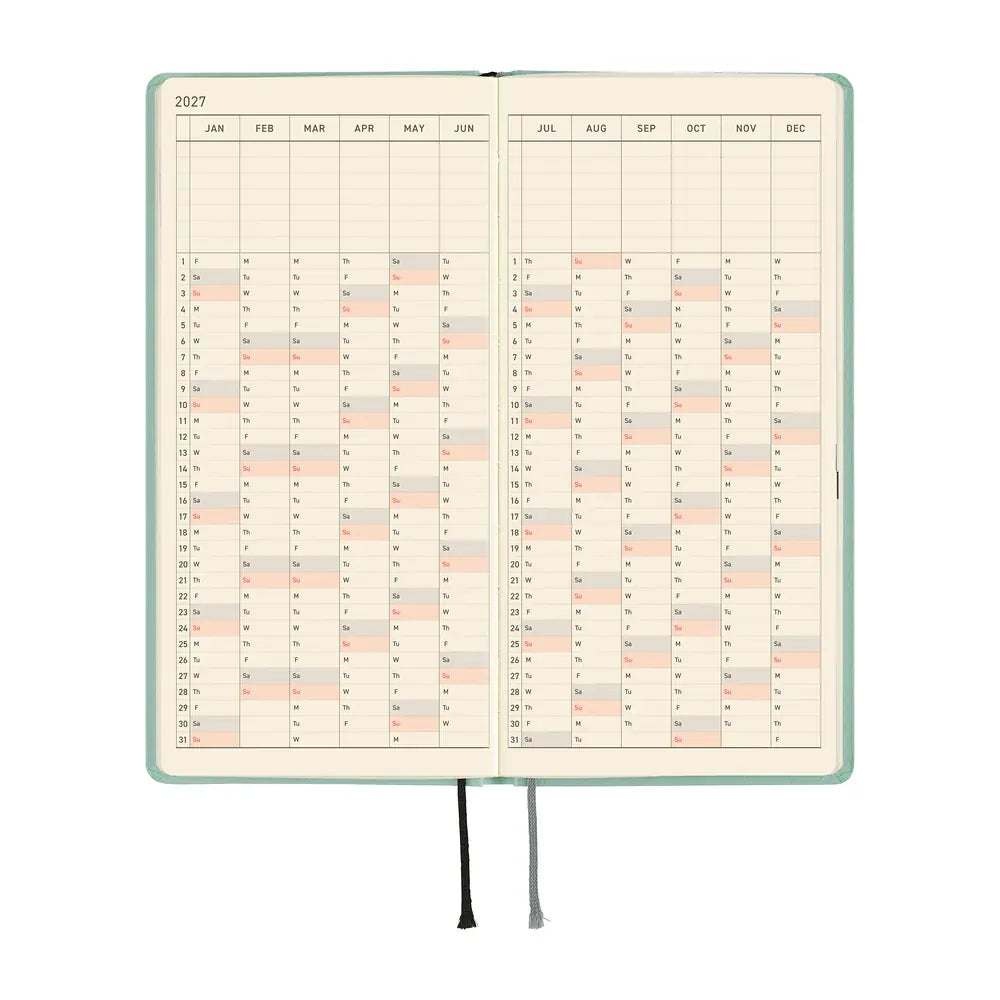 Hobonichi Paper Default Hobonichi Techo 2027 Weeks Planner | Paper Series: Jade