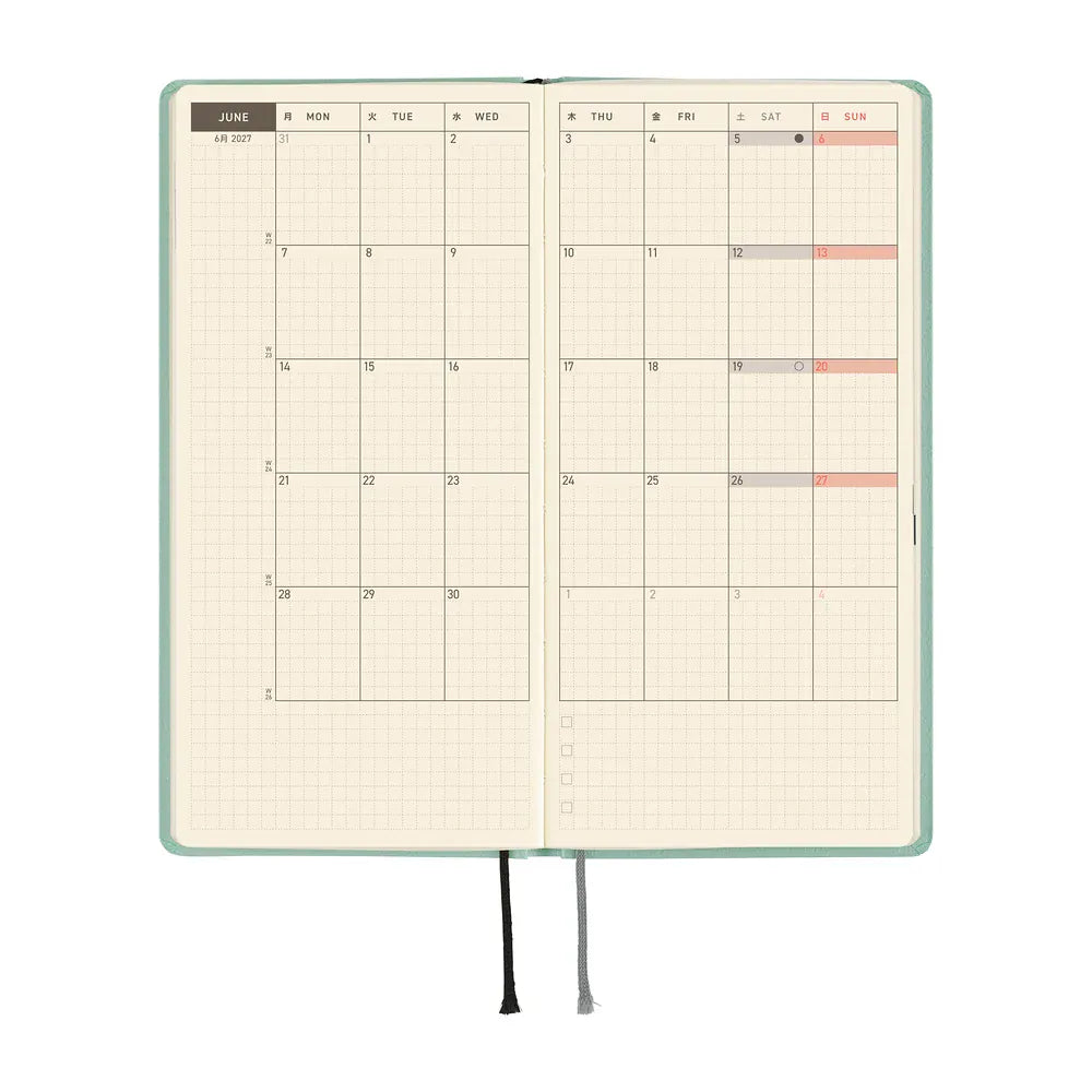 Hobonichi Paper Default Hobonichi Techo 2027 Weeks Planner | Paper Series: Jade
