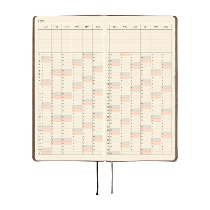 Hobonichi Paper Default Hobonichi Techo 2027 Weeks Planner | Smooth: Cafe au Lait